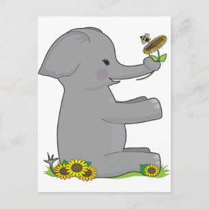 Dierenalfabet Elephant Briefkaart