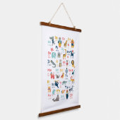 Dierenalfabet Hangend Wandkleed (Gebogen)