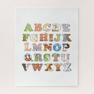 Dierenalfabet Letters ABCs Learning Legpuzzel