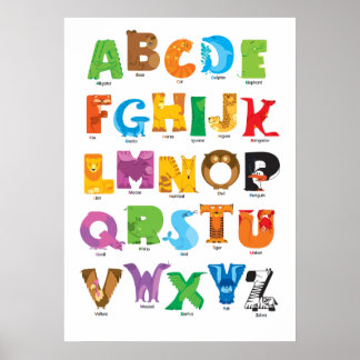 Dierenalfabet Poster