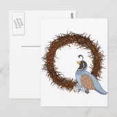 Dierenalfabet Quail Briefkaart (Voorkant / Achterkant)
