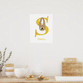 Dierenalfabet S is voor luiaard print (Keuken)