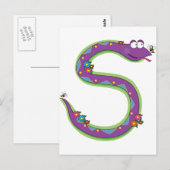 Dierenalfabet Snake Briefkaart (Voorkant / Achterkant)