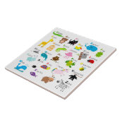 Dierenalfabet Tegeltje (Zijkant)