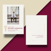 Dierenarts Afstuderen Maroon aankondiging