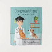Dierenarts Afstuderen Vet DVM gefeliciteerd Wandkleed (Voorkant)