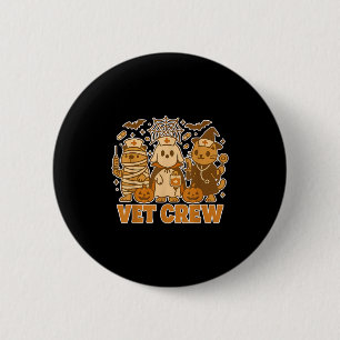 Dierenarts bemanning Halloween kostuum hond kat ca Ronde Button 5,7 Cm