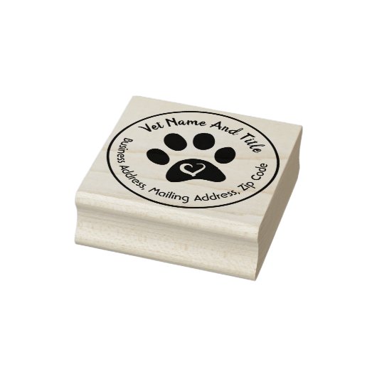 Dierenarts Business Kantoor Adres Rubber Stempel (Stempel)