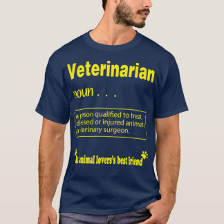 Dierenarts Definitie Gift Funny diergeneeskundig w T-shirt