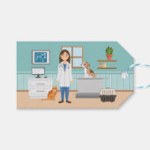 Dierenarts Dierenarts Dierenarts Dierenarts Dieren Cadeaulabel (Voorkant (Horizontaal))