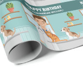 Dierenarts Dierenarts Man Custom Birthday Cadeaupapier (Rol Hoek)