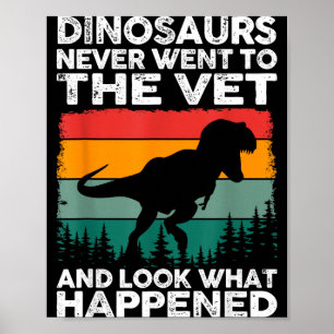 Dierenarts Dinosaurus Grappige Dierenarts Leven Di Poster