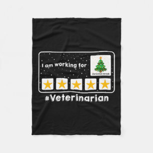 Dierenarts Ik werk voor kerstvakantie 5 st Fleece Deken