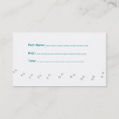 dierenarts | Info Afsprakenkaartje (Achterkant)