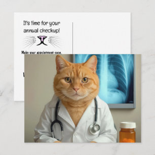 Dierenarts Kat Met Stethoscoop Briefkaart