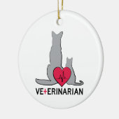 dierenarts keramisch ornament (Links)