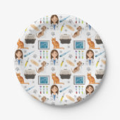 Dierenarts Medisch dierenarts DVM patroon Papieren Bordje (Voorkant)