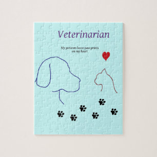 Dierenarts-Paw drukt op mijn hart Legpuzzel