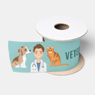 Dierenarts Vet Dierenarts Met Hond En Kat Lint