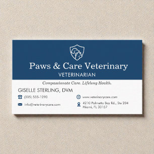 Dierenarts Veterinair Kantoor voor Huisdieren Visitekaartje