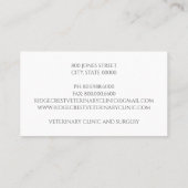 dierenarts visitekaartje (Achterkant)