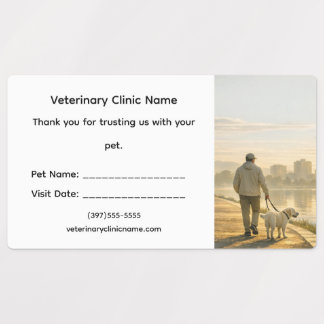 Dierenarts Welkom‑Kit Label – Groot & Waterdicht