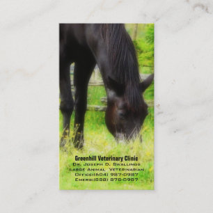Dierenartsen met een groot (paardenvee) visitekaartje