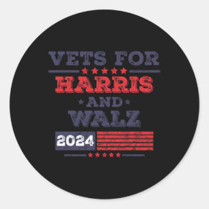 Dierenartsen voor Kamala Harris Tim Wheimer 2024 V Ronde Sticker