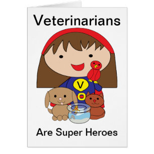 Dierenartsen zijn Super Heroes Kaart