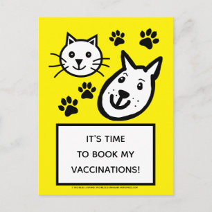 Dierenartsenchirurgie Small Animal Vaccine Reminde Briefkaart