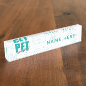 Dierenartsenpraktijk Modern Logo Naambordje (Zijkant)