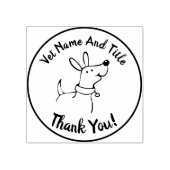 Dierenartsenzaken Dank u Hond Rubber Stamp Rubberstempel (Afrduk)