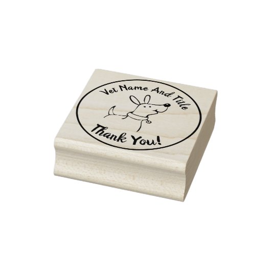 Dierenartsenzaken Dank u Hond Rubber Stamp Rubberstempel (Stempel)