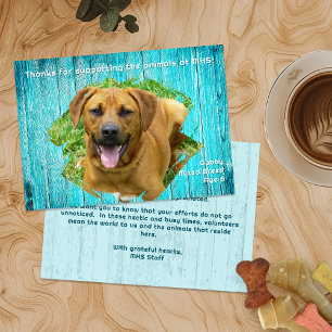 Dierenasiel Dank U Foto Sjabloon Houten Kaart