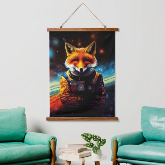 Dierenastronaut Ruimtewandeling, universum, ruimte Hangend Wandkleed (Woonkamer)