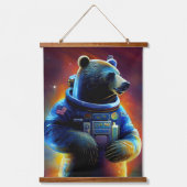 Dierenastronaut Ruimtewandeling, universum, ruimte Hangend Wandkleed (Voorkant)