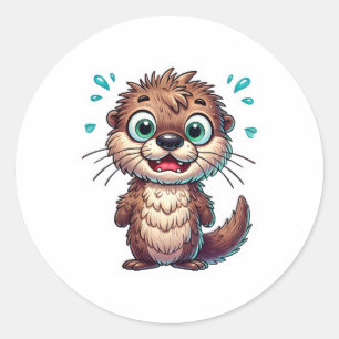 Dierenbeloning ronde sticker