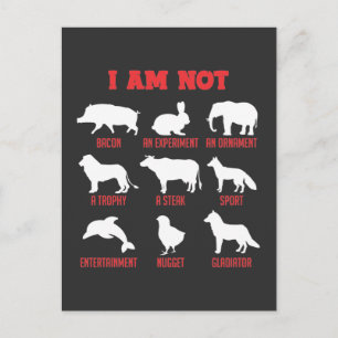 Dierenbescherming Vegan Statement Animals Welfare Briefkaart