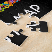 Dierenbrieven Wereldkaart Alphabet Legpuzzel (Zijkant)