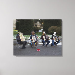 Dierenconcert Canvas Afdruk