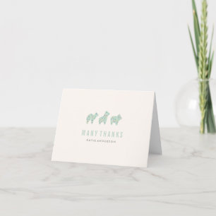 Dierencookie bedankkaart - Mint