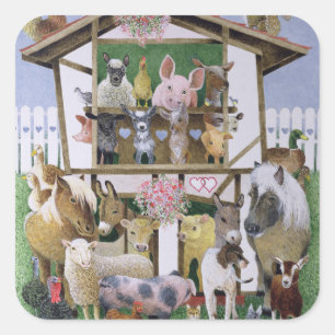 Dierendepots Vierkante Sticker