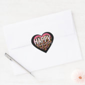 Dierendruk Hart Valentijnsdag Sticker (Envelop)