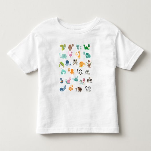 Diereneetalfabet Kinder Shirts (Voorkant)