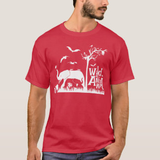 Dierenfamilie in het wild t-shirt