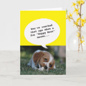 Dierenfoto Happy Hour Getting Old Funny Verjaardag Kaart (Gele Bloem)