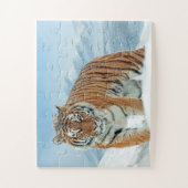 Dierenfoto Trendy Tiger Snow Mountains Legpuzzel (Verticaal)