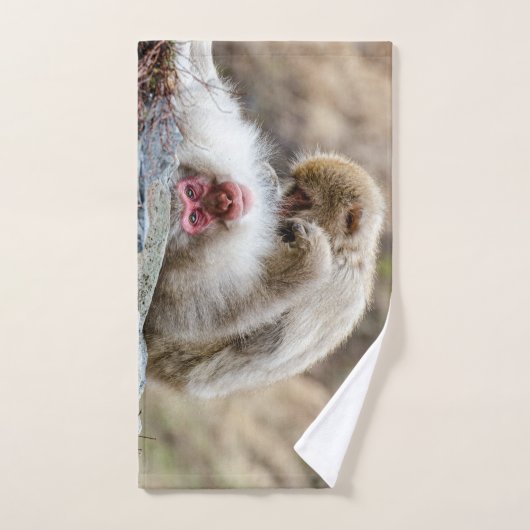 Dierenfotografie, Macaque Monkey Handdoek (Handdoek)