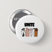 Dierengelijkheidslijsten verenigen ronde button 5,7 cm (Voorkant /achterkant)