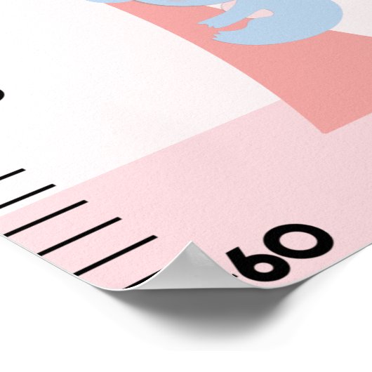 Dierengroeikaart van het meisje Oerwoud houdt bij  Poster (Hoek)